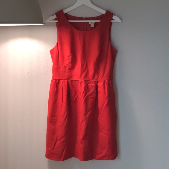 Jcrew red sleeveless pocket mini dress - Picture 1 of 8